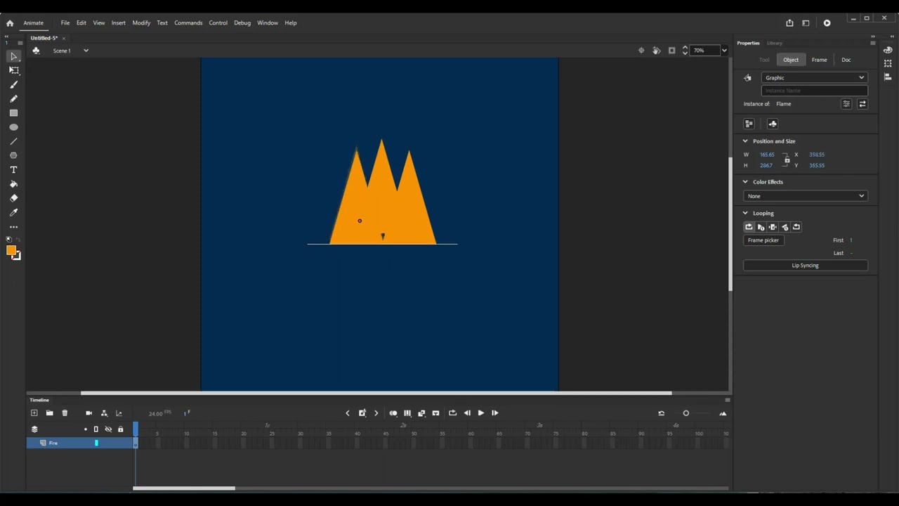 Adobe Animate CC- Create a dancing fire animation tutorial
