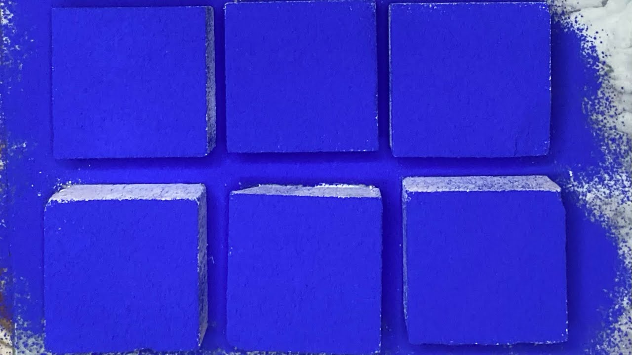Fresh Blocks C2 topped with blue powder | Oddly Satisfying | 2X C2 Vids  | hit the like button 💕🫶