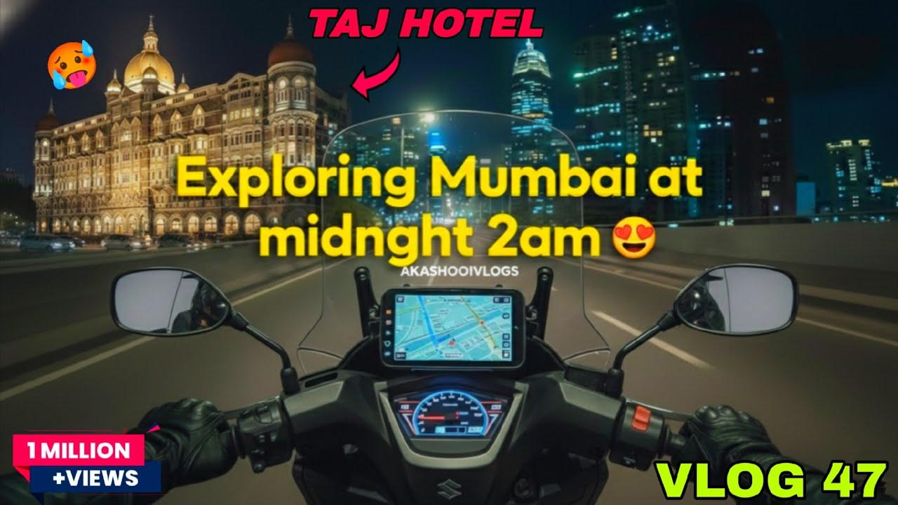 Exploring All Mumbai At Midnight 2AM 🕑😍 | Midnight Ride with Suzuki Burgman All Covered 😱 #viral 