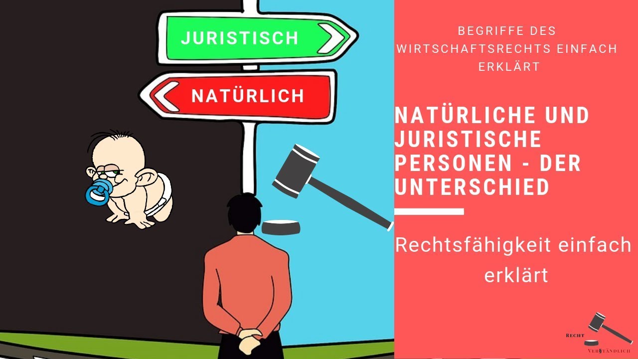 Rechtsf&auml;higkeit - Unterschied zwischen nat&uuml;rlichen & juristischen Personen