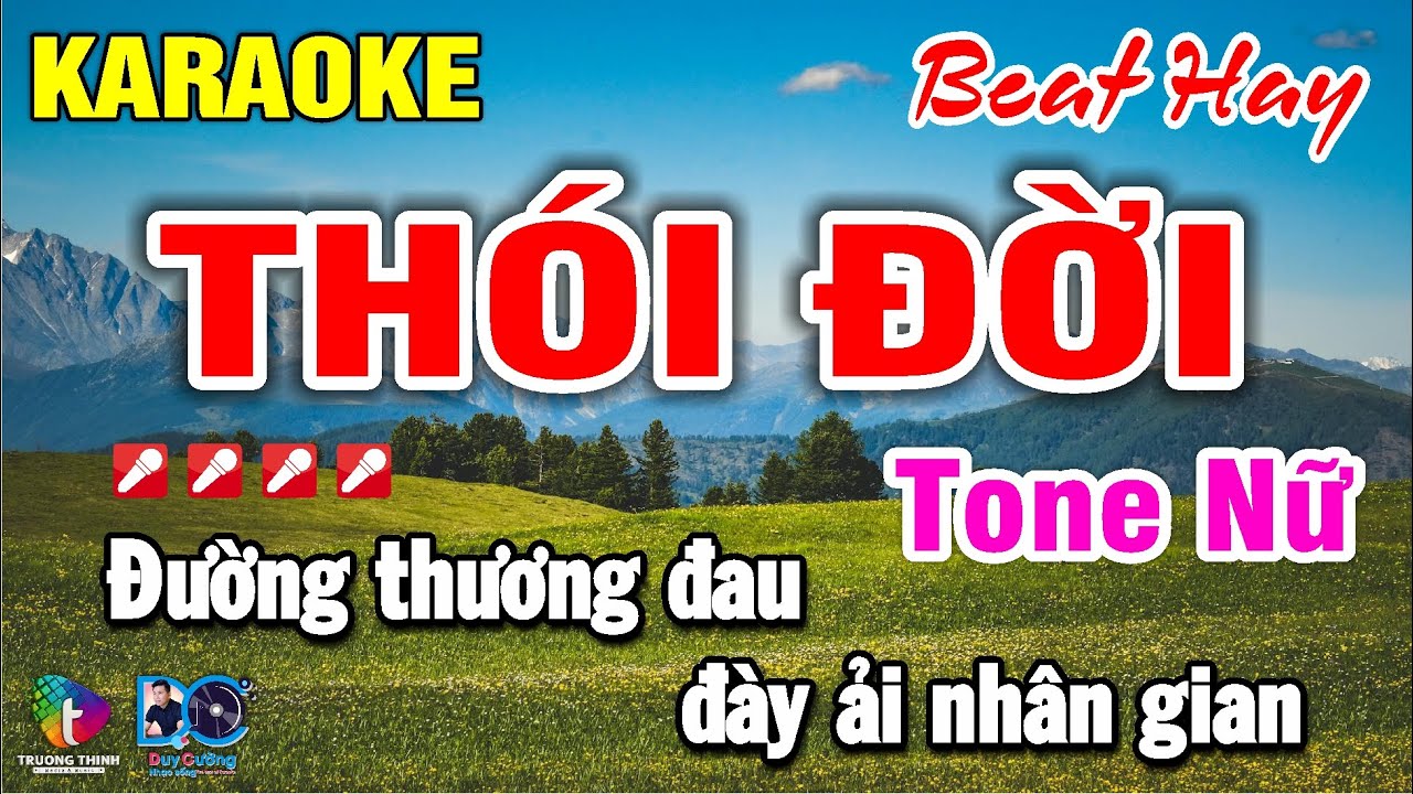 Karaoke Thói Đời Tone Nữ Beat hay dễ hát  I Nhạc sống Duy Cường ♫