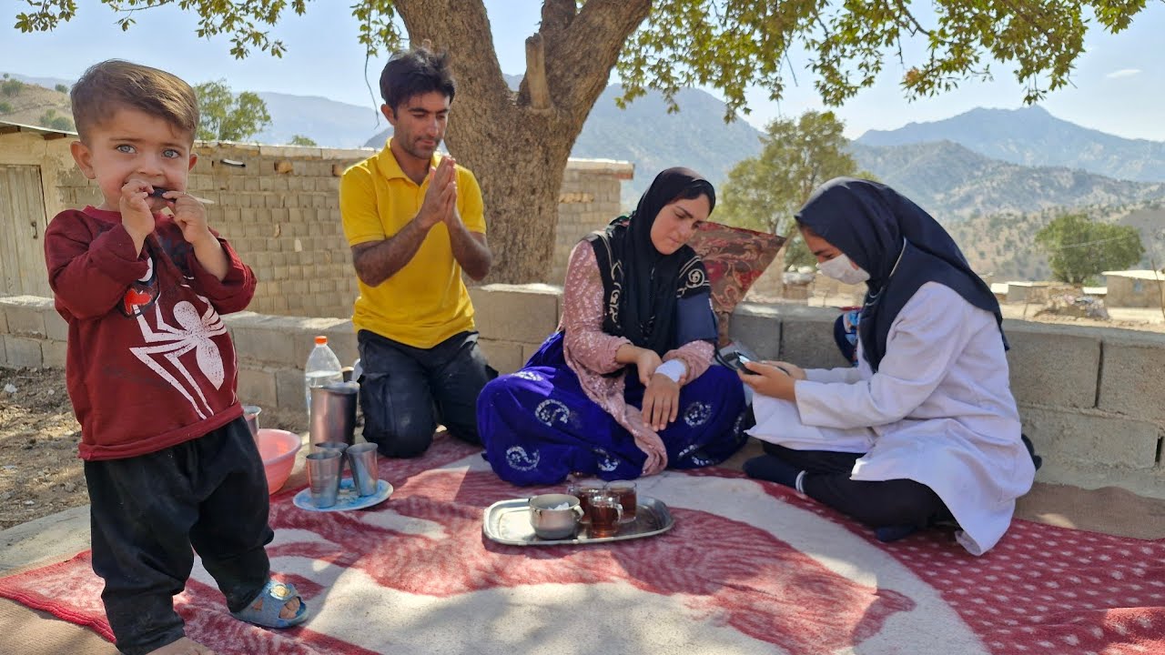 The doctor arrived to examine Afsaneh's hand, as arranged by the operator.
