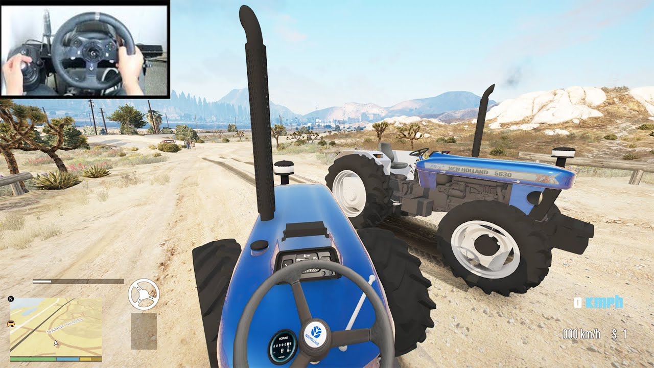 NEW HOLLAND 5630  4x4 | LOGITEC WHEEL G923 GTA   x BrarTV