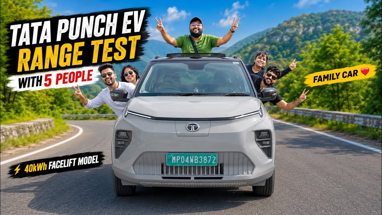 Tata Punch EV Full Load Test 😳 5 People, Luggage & No Charging Guarantee