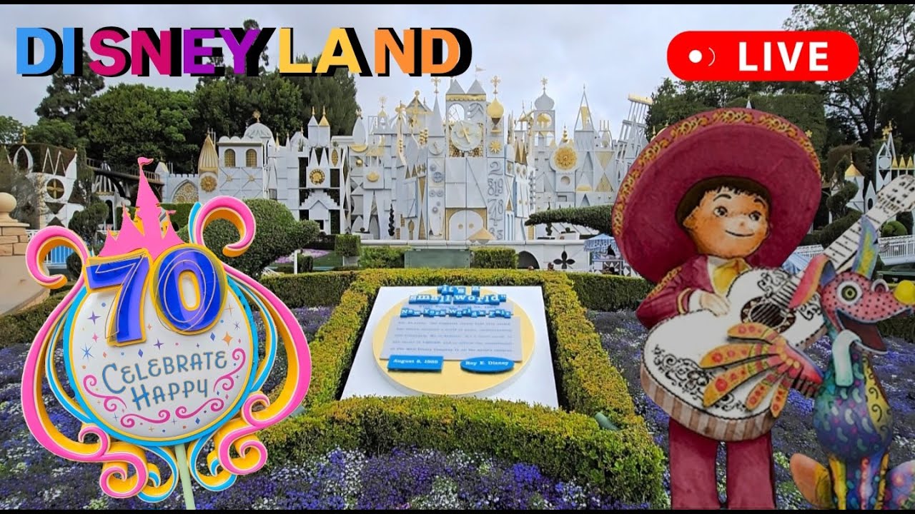 DISNEY Disneyland Relaxing Fun Day Rides Shows #livestream Small World Reopening???