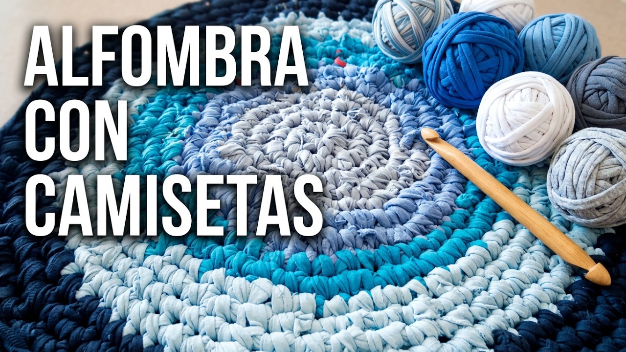 Alfombra Trapillo con camisetas viejas