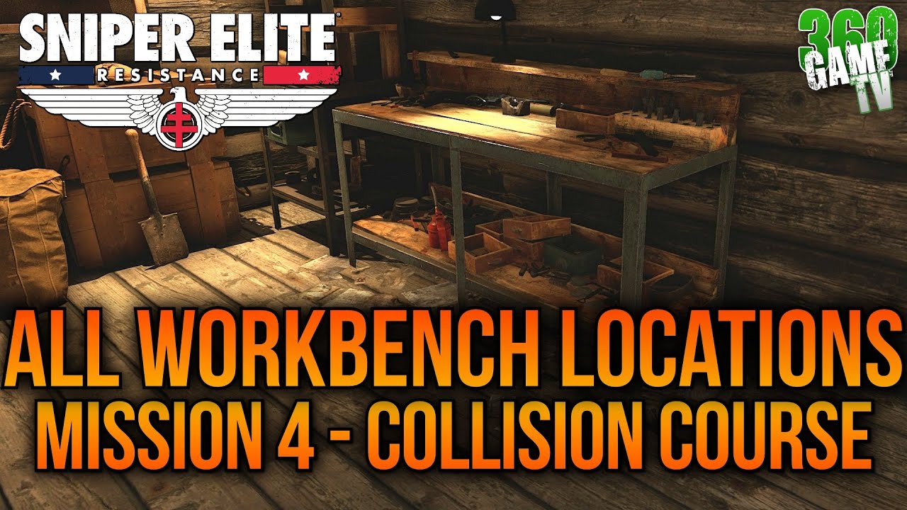 Sniper Elite Resistance - Workbench Locations - Mission 4 (Collision Course) Guide
