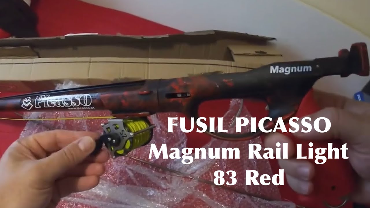 ✅Fusil Picasso Magnum Rail Light 83 Red(pesca submarina).