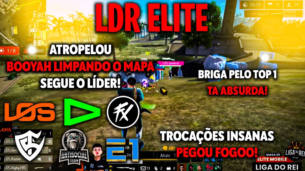 SEGUE O LÍDER! FLUXO LOS LOUD E1 SOLID ANTI! ELES ATROPELARAM BOOYAH LIMPANDO O MAPA NA LDR ELITE!