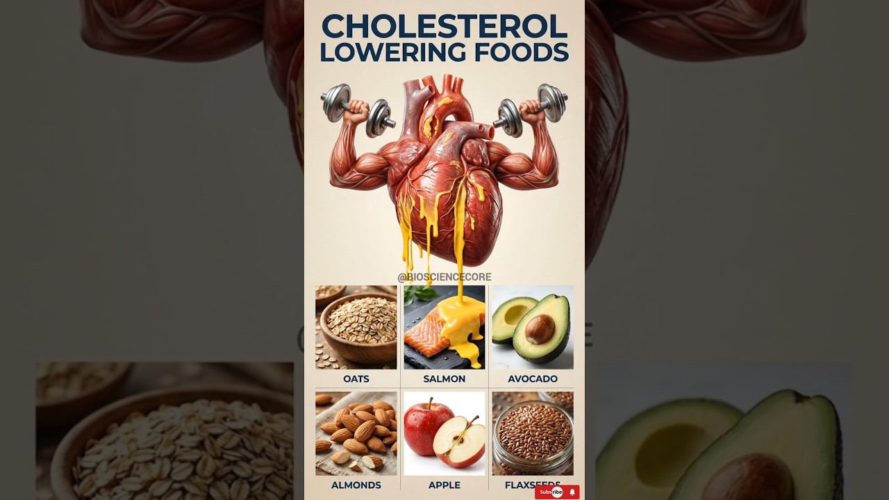 Top Foods That Help Lower Cholesterol Naturally ❤️ #health #healthtips #cholestrol #healthyhacks
