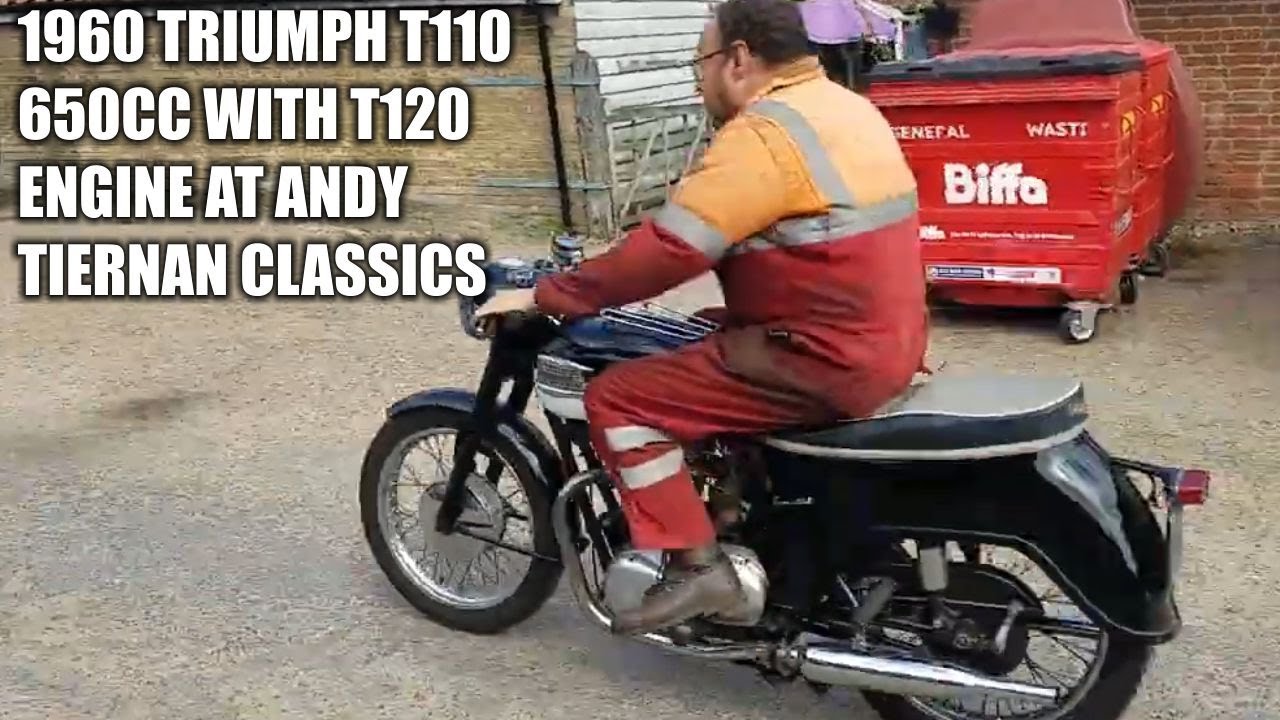 Triumph T110 650cc 1960 года на гонках Andy Tiernan Classics #09320TRI