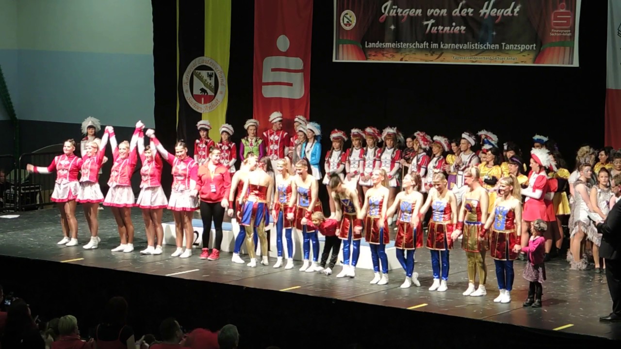 Siegerehrung Aktive Ü15 - LM 2017 karneval. Tanzsport Sachsen-Anhalt
