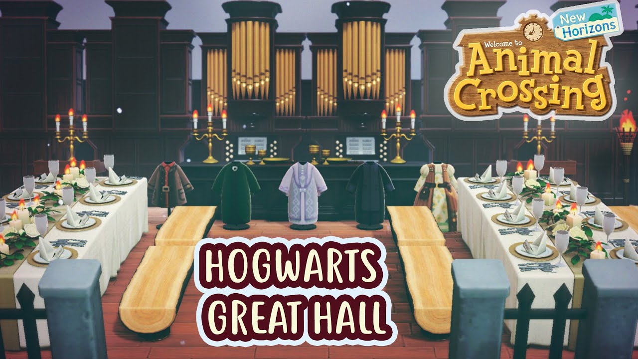 How to: Harry Potter Hogwarts GREAT HALL | Animal Crossing New Horizons