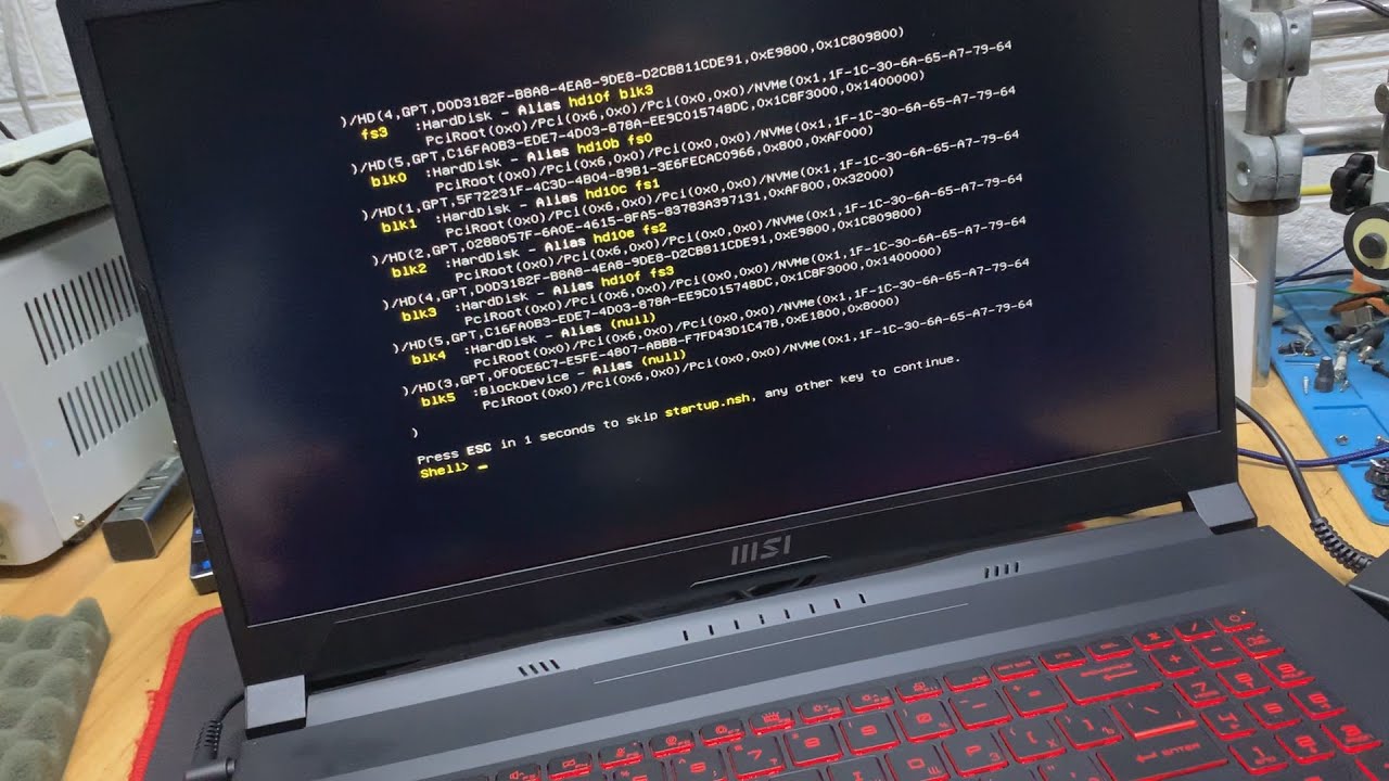 💻🈵НОУТБУК MSI KATANA GF-76 / ОБХОД UEFI Shell / КАК ПОМЕНЯТЬ ИМЯ УЧЕТНОЙ ЗАПИСИ #MEMORY
