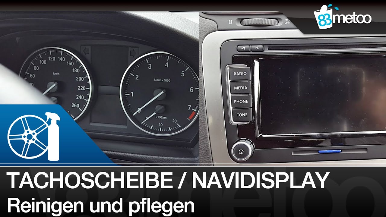 Tachoscheibe und Navidisplay reinigen pflegen - Tachoglas reinigen - Tacho Display reinigen 83metoo