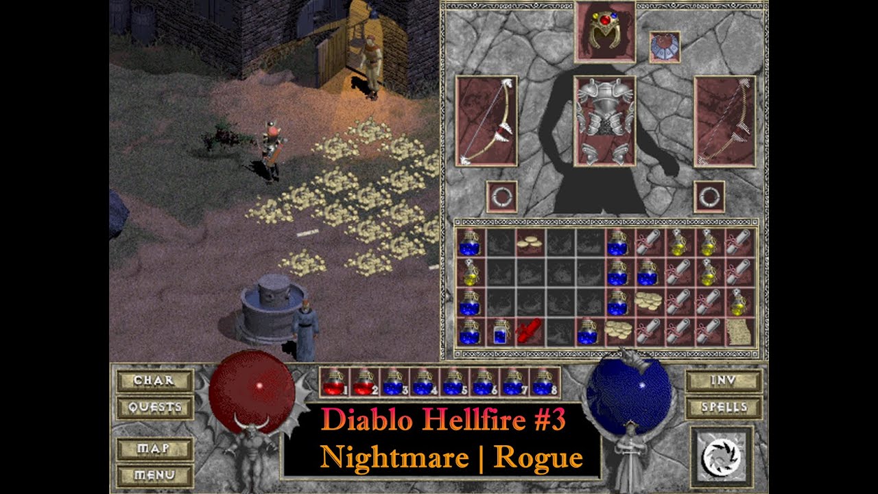Diablo Hellfire #3 — Nightmare | Rogue | Warlord of Blood | Без смертей