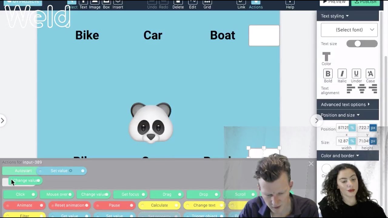 Tutorial: Interactive web content