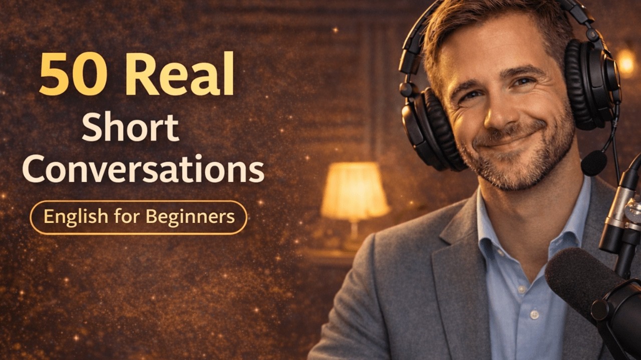 English for Beginners – 50 Real Conversations | Slow English Listening (A1–A2)