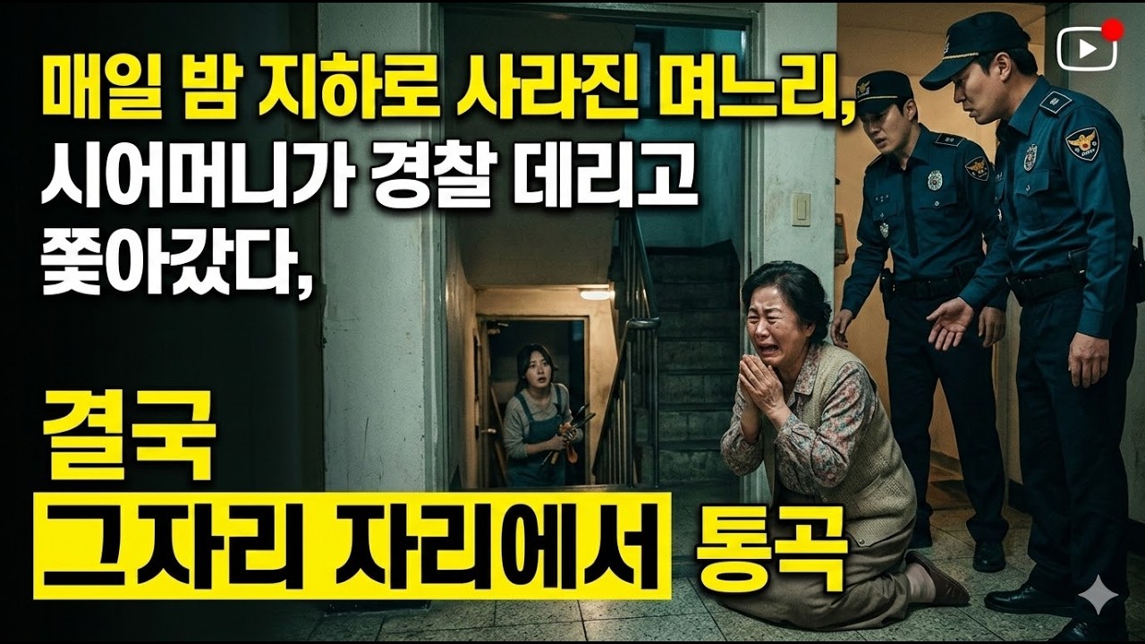 밤마다 지하로 사라지는 며느리, 시어머니가 경찰 데리고 쫓아갔다가 그 자리에서 주저앉아 펑펑 울었습니다. | 노후사연 | 인생사연 | 시니어사연 | 오디오북 | 감동사연 |