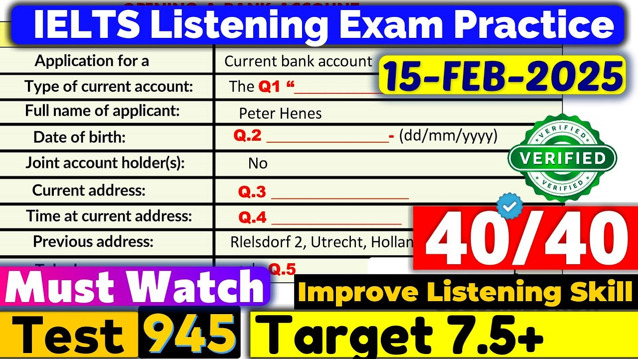 IELTS Listening Practice Test 2026 with Answers | IELTS LISTENING