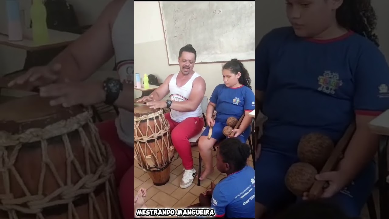 Hino da escola com alunos do  CRASE. Três lagoas ms 