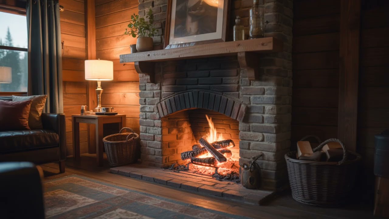 Cozy Fireplace Crackling – Warm Indoor Ambience for Sleep & Relaxation