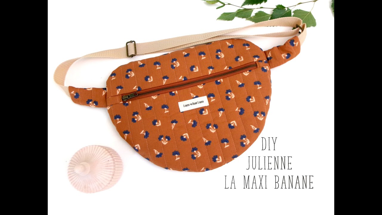 Coudre Julienne la maxi banane, tuto couture sac banane matelassé