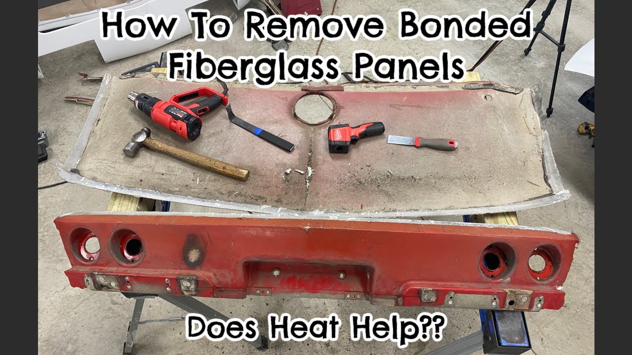 How To Remove Bonded Fiberglass Body Panels Without Damaging The Panels.  Repairing A Corvette Body.