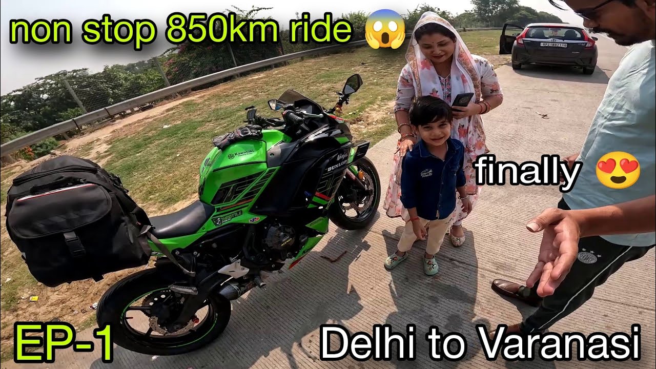 i Rode my bike 1000 km just to celebrate Diwali at Home 😱 | Delhi to Banaras Solo ride on my Ninja 😍