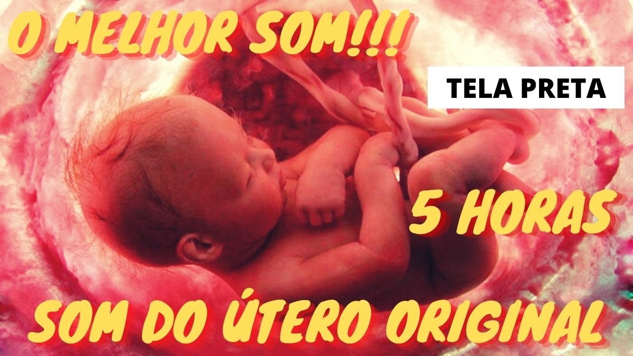 Som do &Uacute;tero - Ru&iacute;do Branco - Som Secador de Cabelo- Acalma Beb&ecirc; - white noise - Tela Preta