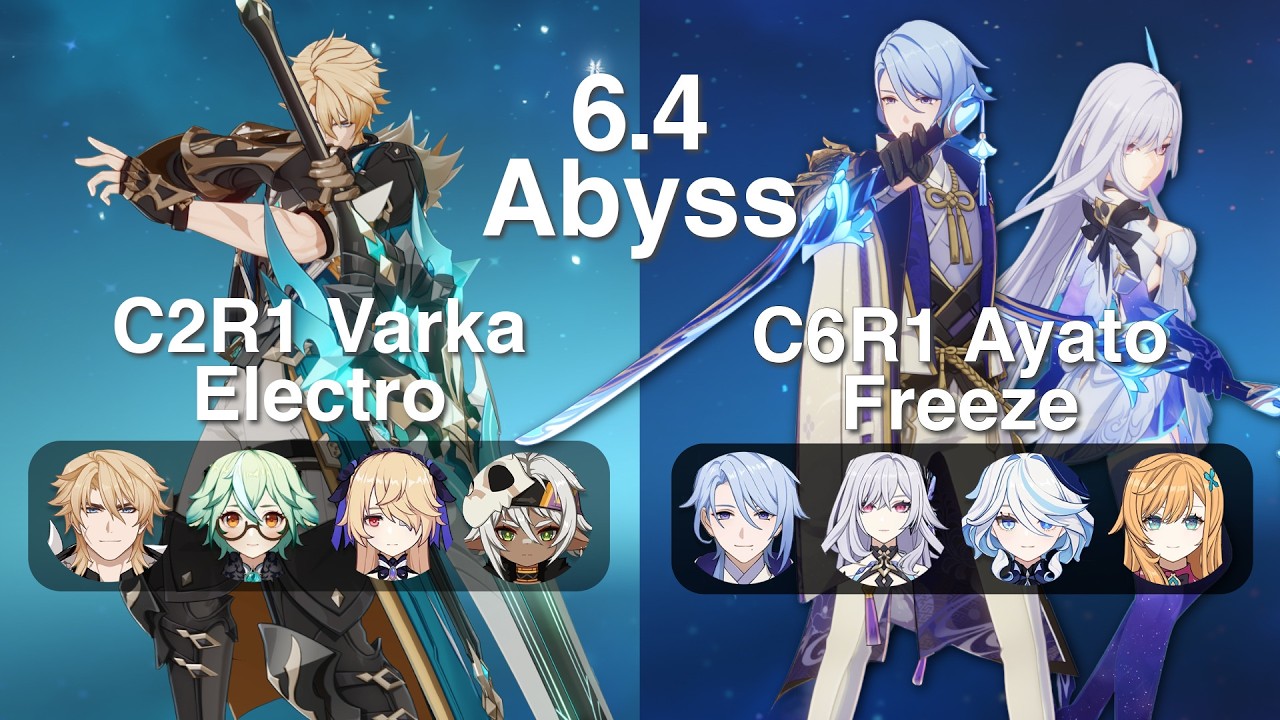 C2R1 Varka Electro & C6R1 Ayato Freeze | 6.4 Abyss | Genshin Impact