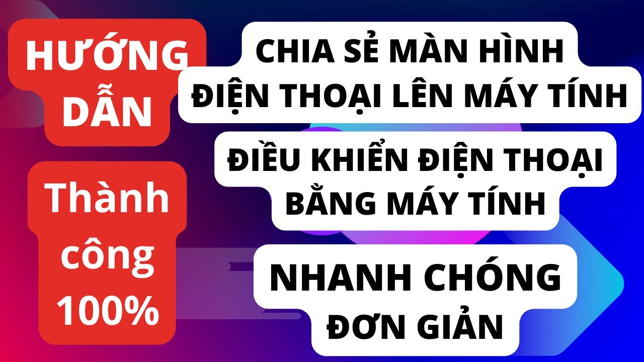 Hướng dẫn cách chiếu màn hình điện thoại lên máy tính PC hoặc Laptop siêu ổn định. Thành công 100% ✅