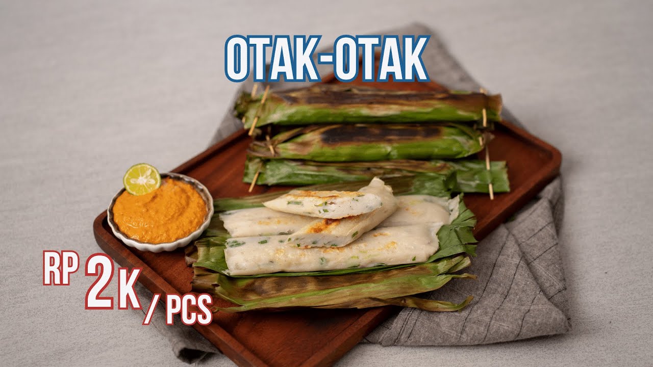 Enak Kenyal ! Resep Otak - Otak [ dengan Sambal Kacang ]