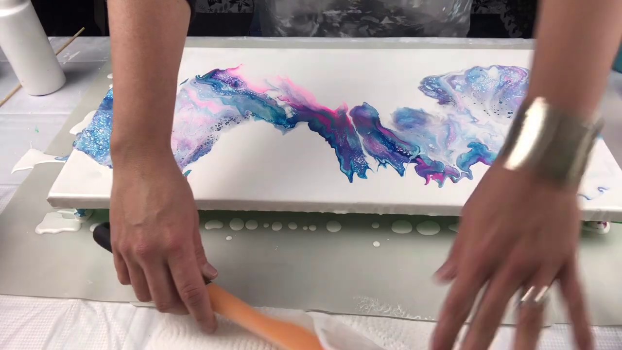 #12 - Deu ERRADO no Começo Mas RECUPEREI este Quadro - Confiram o Resultado - POURING - Dutch Pour