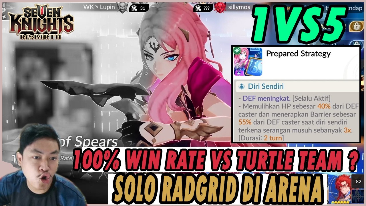 🔥🔥SOLO RADGRID DESTROY ARENA CHALLENGER [TANKER KILLER] CIT HEAL & BARRIER! - SEVEN KNIGHTS RE:BIRTH