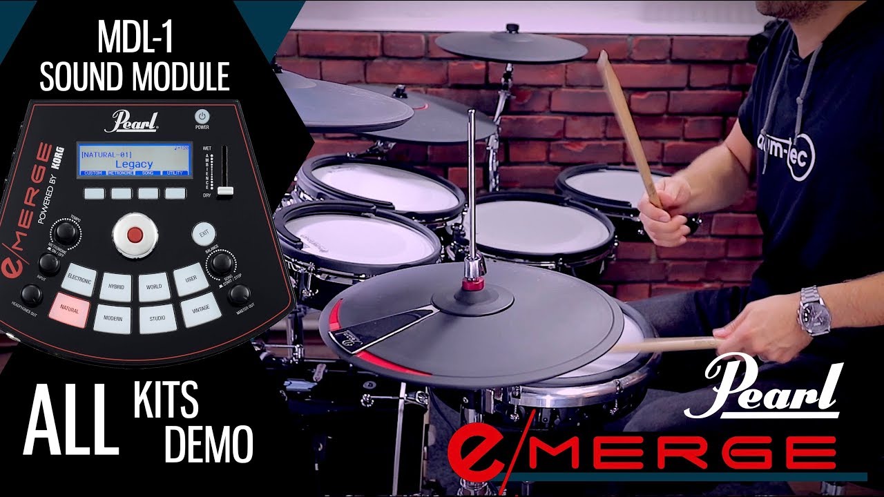 Pearl eMerge ALL KITS demo MDL-1 electronic drum sound module