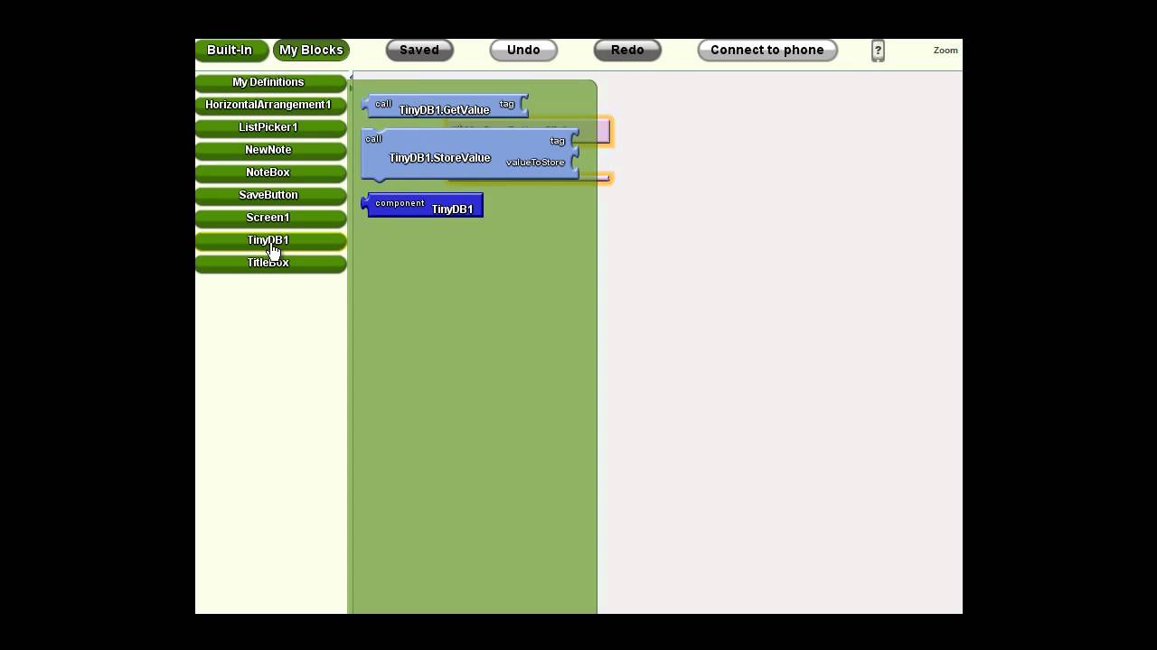 Persistent Data using TinyDB in App Inventor Part 1