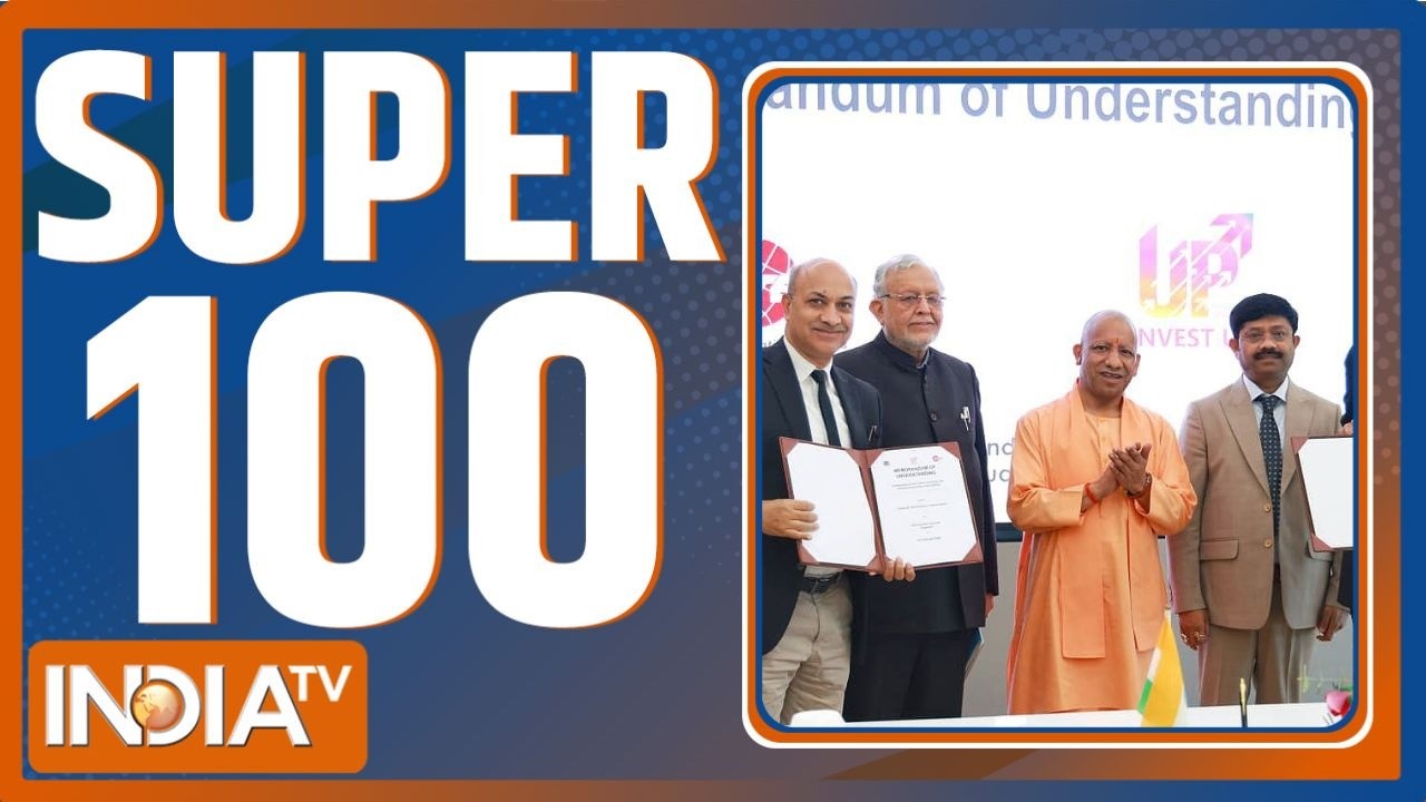 SUPER 100 : आज की 100 बड़ी खबरें | CM Yogi In Singpore | Swami Avimukteshwaranand | Congress Protest