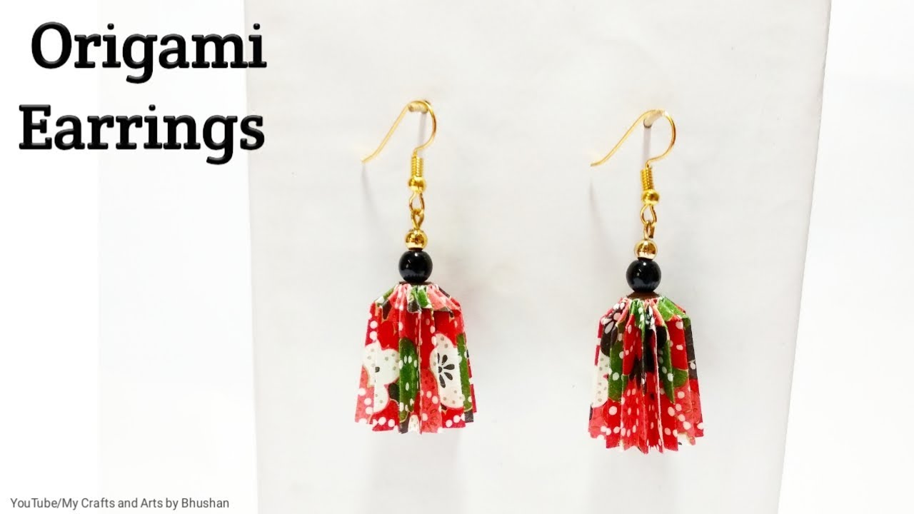 Origami earrings | DIY earrings | How to make paper earrings? #origami