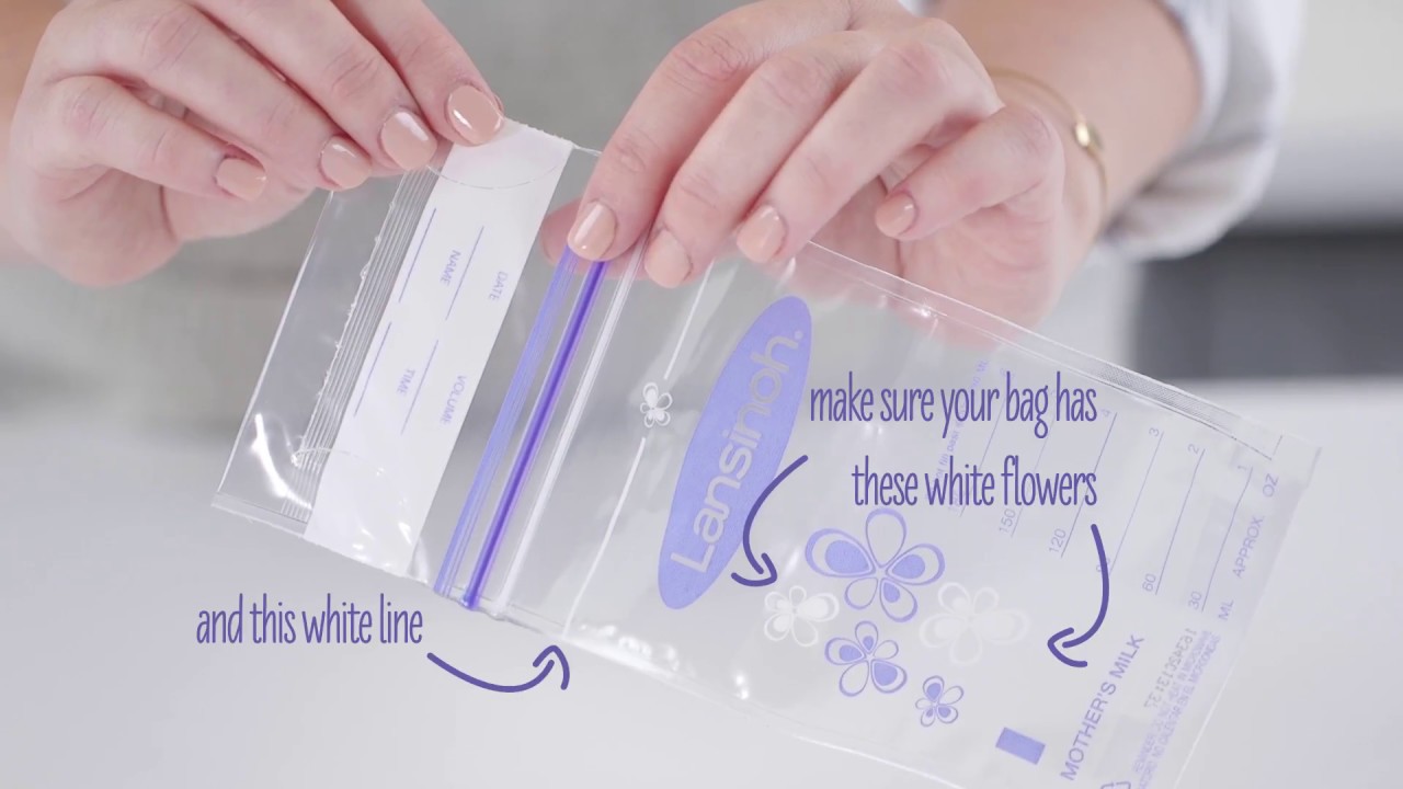 Pumping directly into Lansinoh Breastmilk Storage Bags