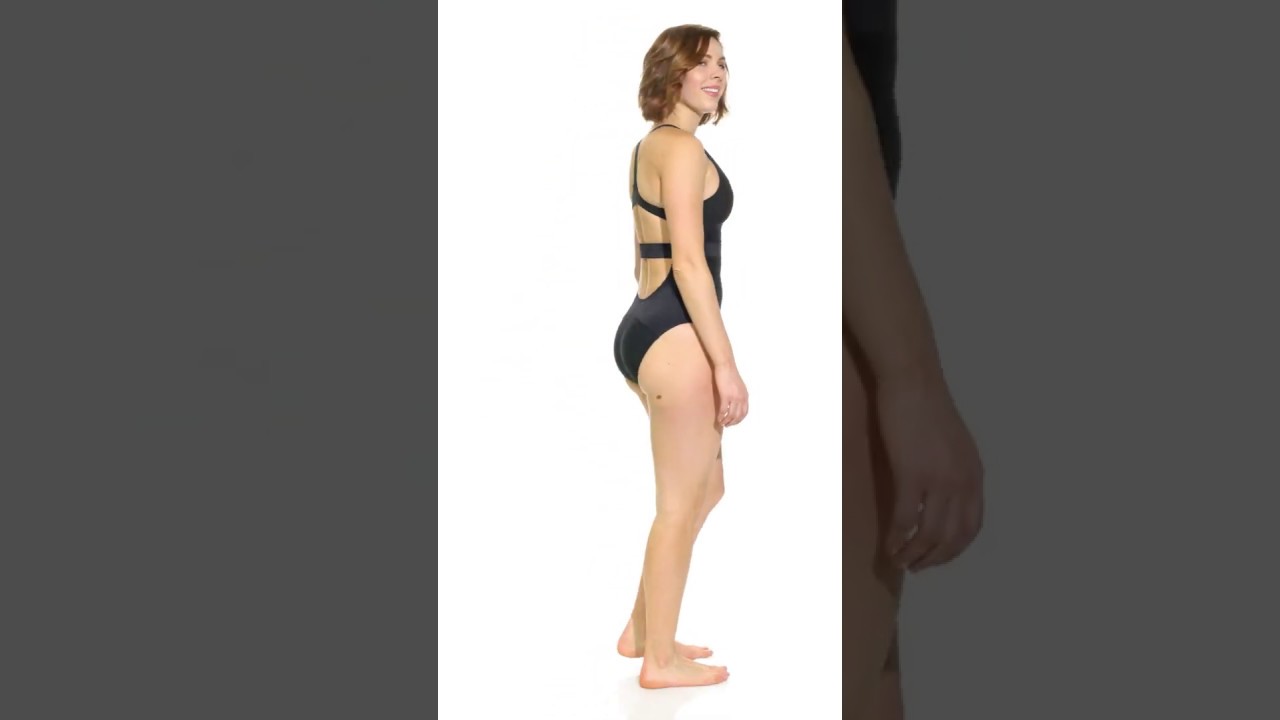 Speedo Precision Pleat Double Strap One Piece Swimsuit | SwimOutlet.com