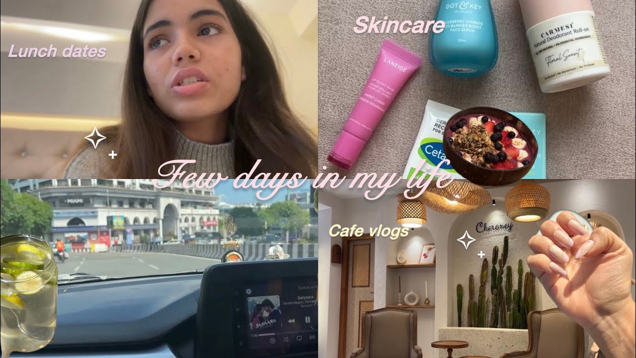 Realistic days in my life, skincare, yapping, cafes 🌻🍊🧴🍋