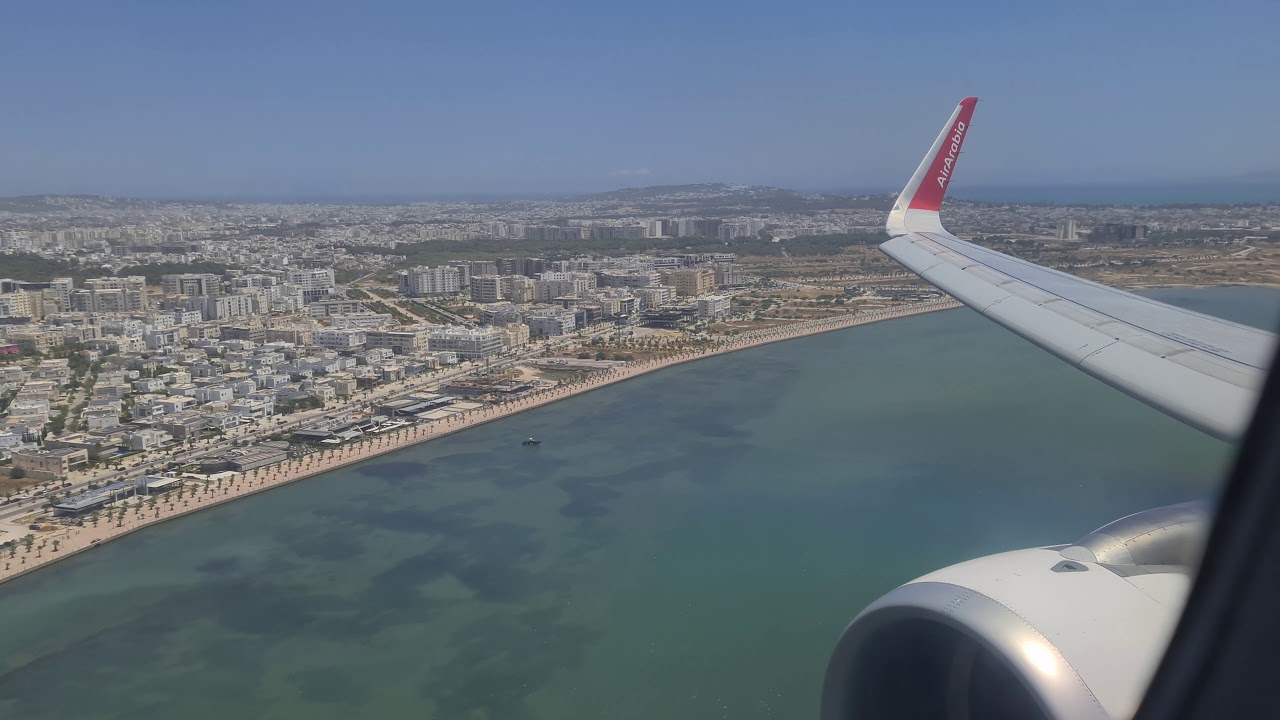 Landing in Tunis - Carthage Airport - Airbus 320 - 4K RAW