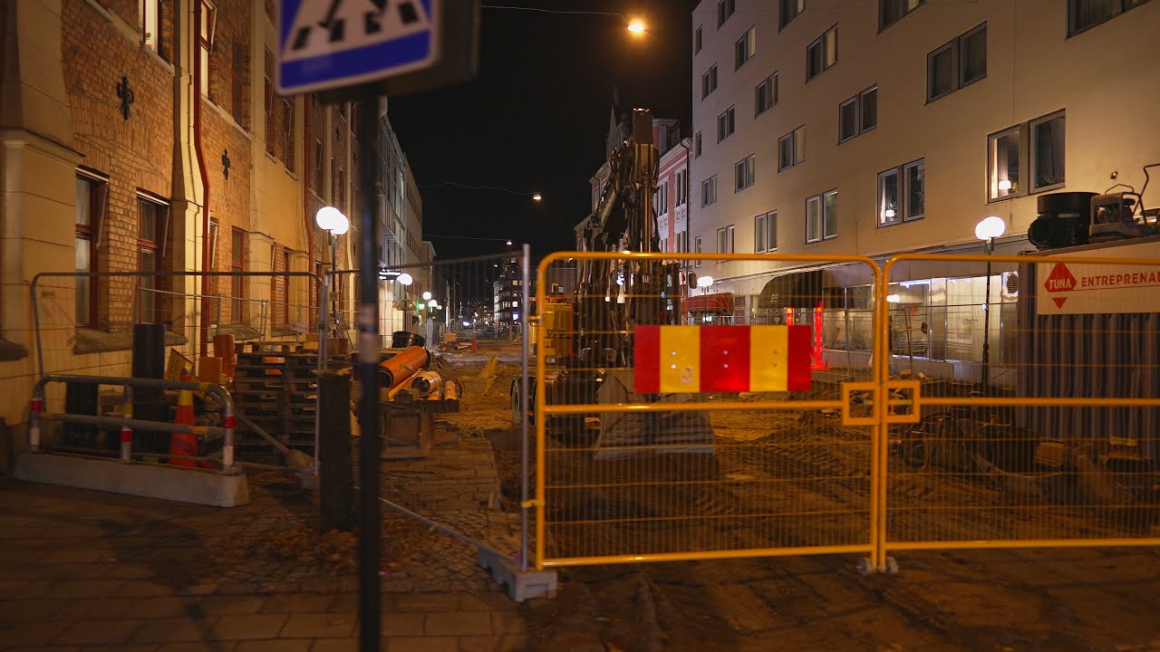 Sweden, Eskilstuna, night walk