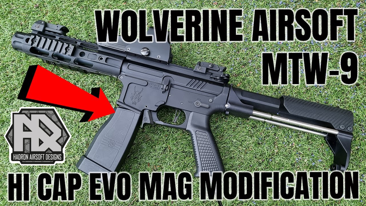 Wolverine Airsoft MTW-9 Scorpion EVO High Capacity Magazine Hack by Hadron Airsoft Designs.