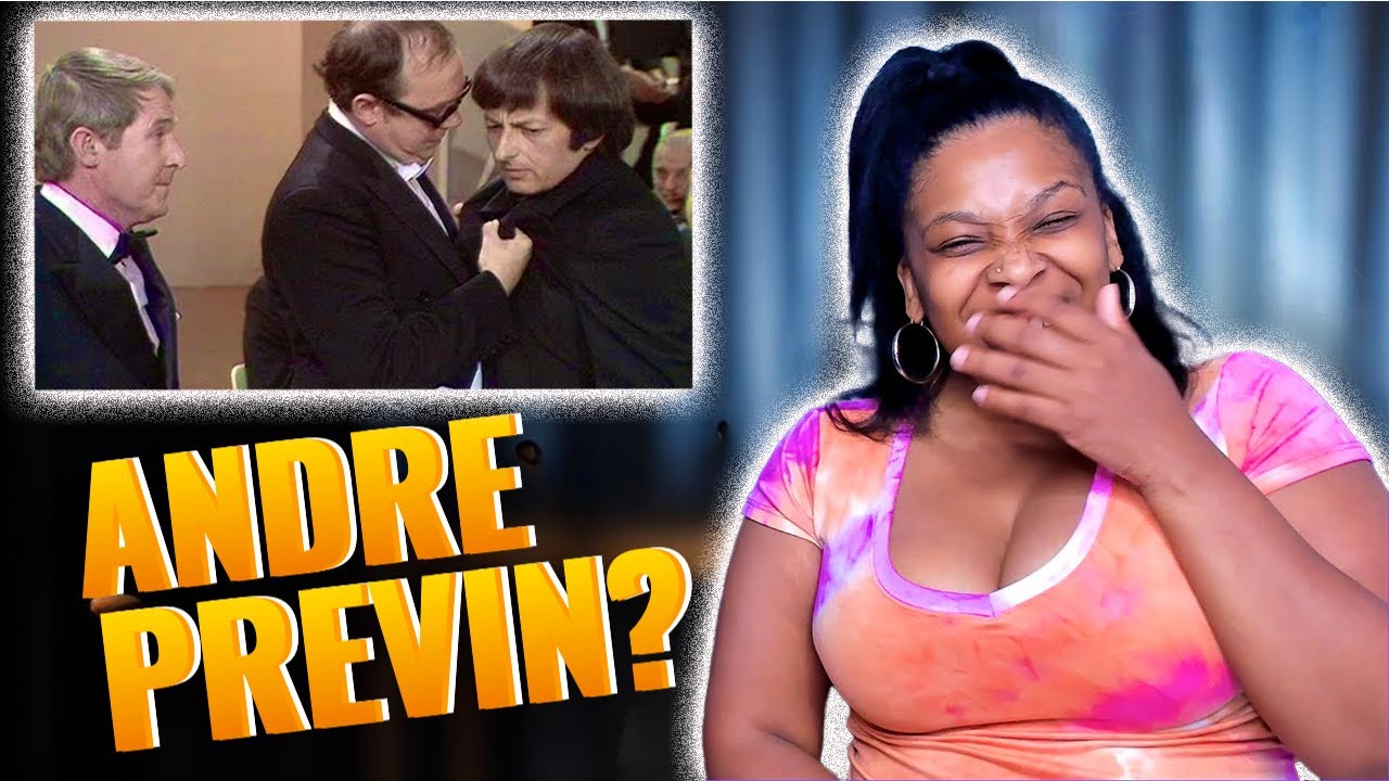 WHO IS ANDRE PREVIN? Morecambe and Wise FULL SKETCH | AMERICAN REACTS