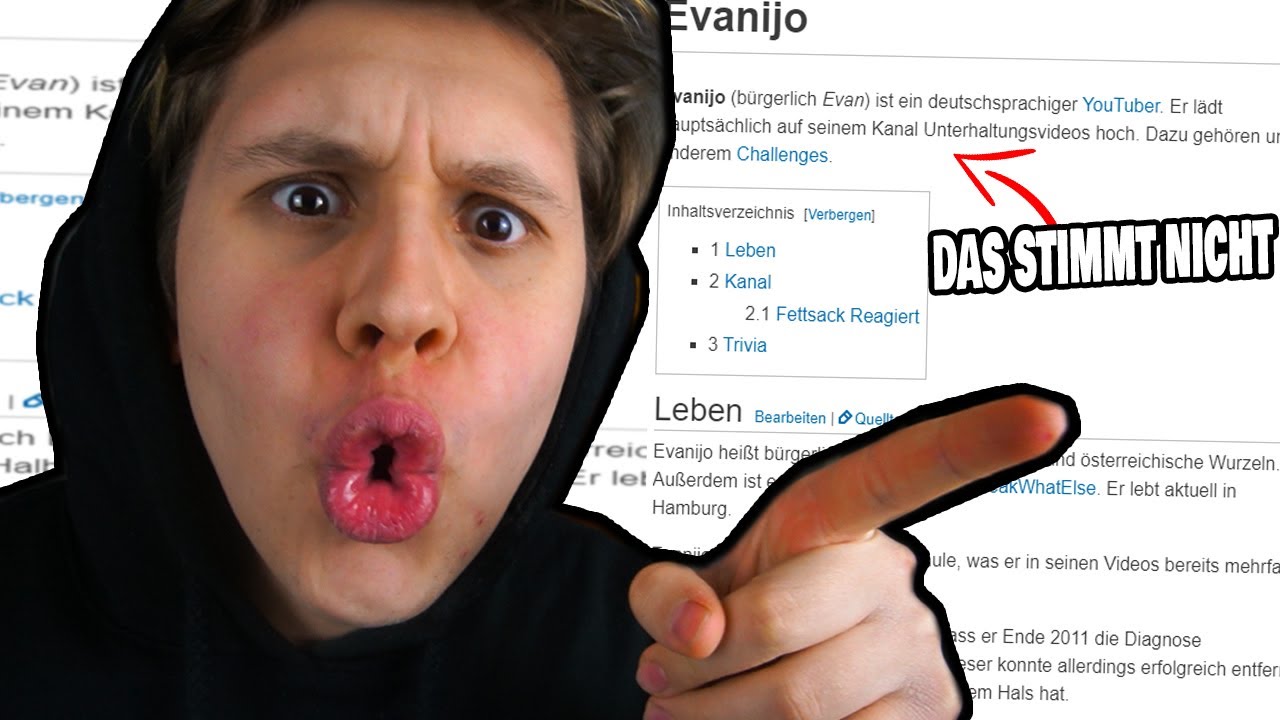 Evanijo reagiert auf seinen Youtube Wikipedia Eintrag🧐📝