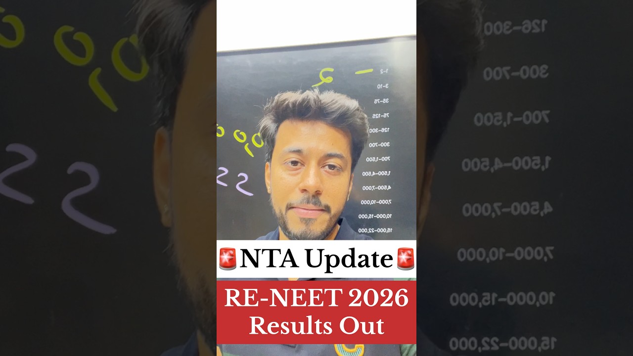 BIG Update: Re-NEET 2026 Result Out 🔴 Complete Cutoff Analysis & Safe Score | kshitiz Sir  #shorts