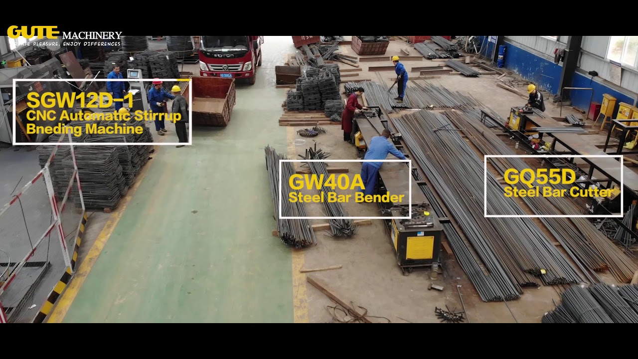 GUTE machinery Steel bar processing distrbution center