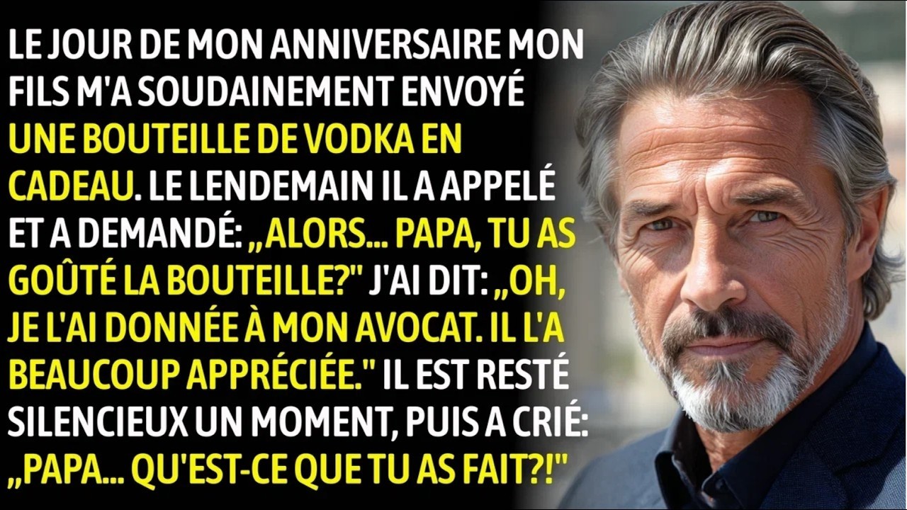 Mon Fils M'a Offert De La Vodka — Je L'ai Donnée À Mon Avocat… Et Il A Paniqué